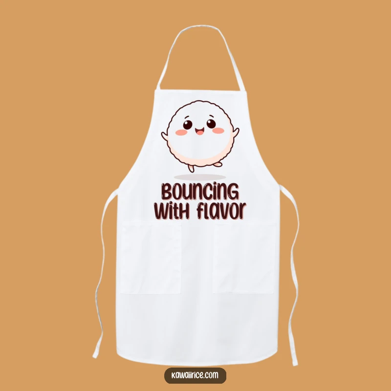 Funny Rice Ball Hop Apron - Chef's Cartoon Character's Kitchen Fun