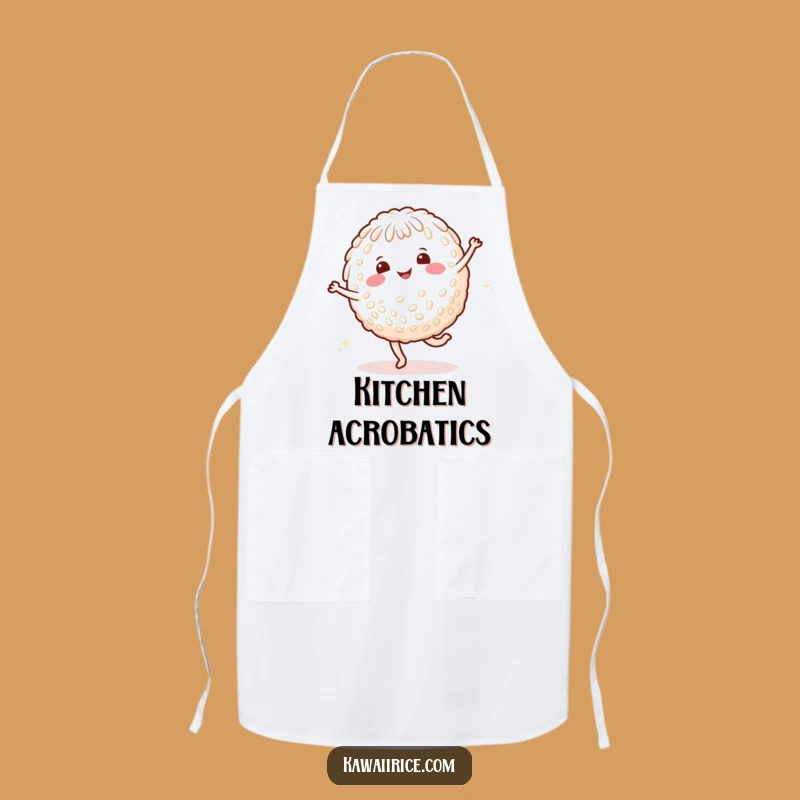 Funny Rice Cartwheel Apron - Kitchen Character's Energetic Style