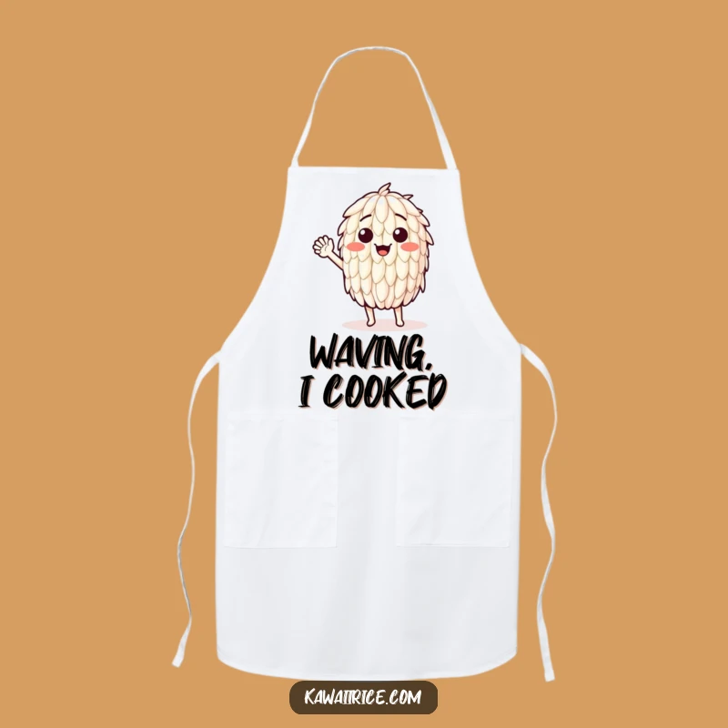 Funny Waving Rice Grain Apron: Greet Your Guests, Kitchen Welcome
