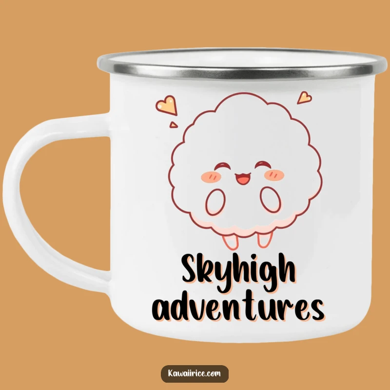 Funny Rice Cloud Camping Mug - Durable Floating Character for Outdoor Joy