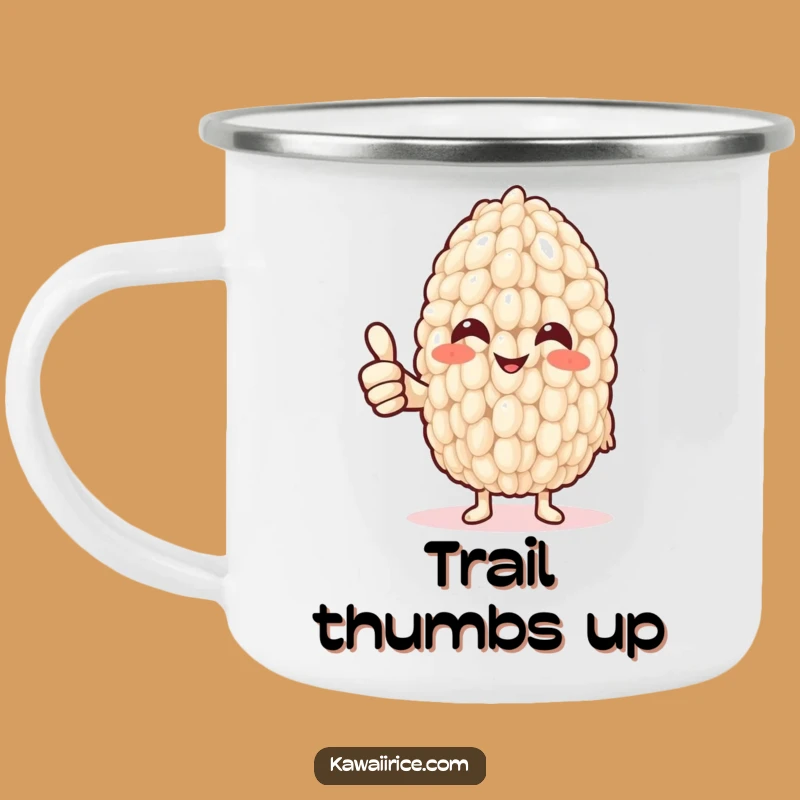 Funny Rice Noodle Arm Camping Mug: Adventure Supportive, Humorous Grain