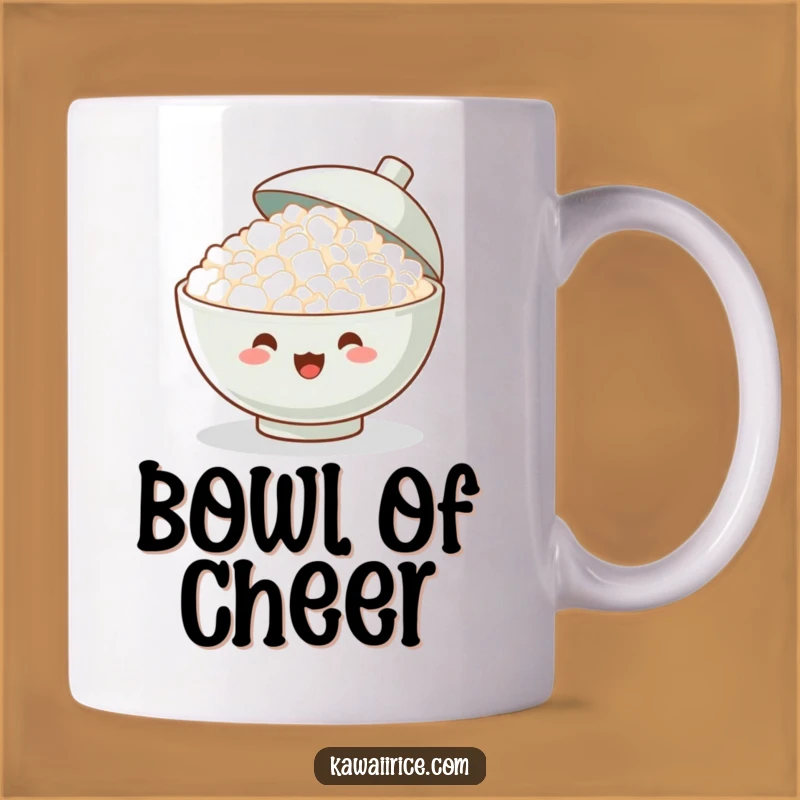 Funny Rice Bowl Cheer Mug: Lift Your Spirits, Humorous Gift