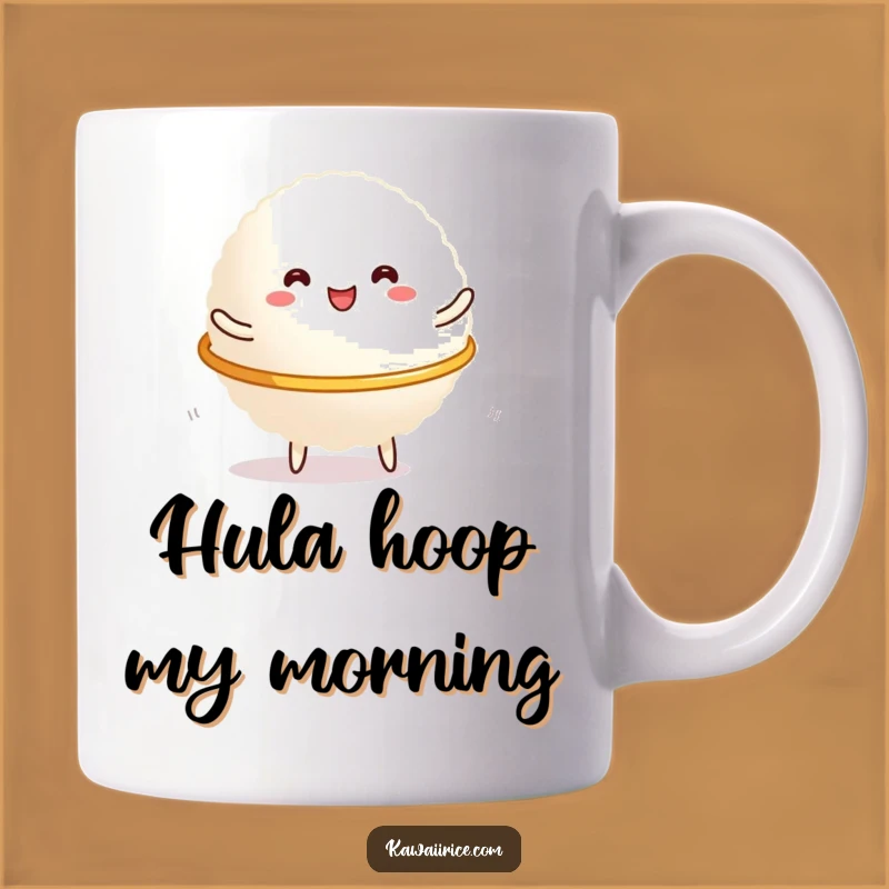 Funny Rice Hula Hoop Mug: A Glob of Joyful Grain, Perfect Humorous Gift