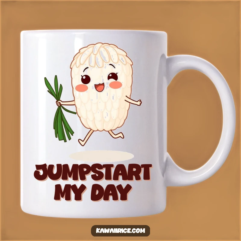 Funny Rice Seaweed Rope Mug: Happy Grain's Jump, Perfect Humorous Gift