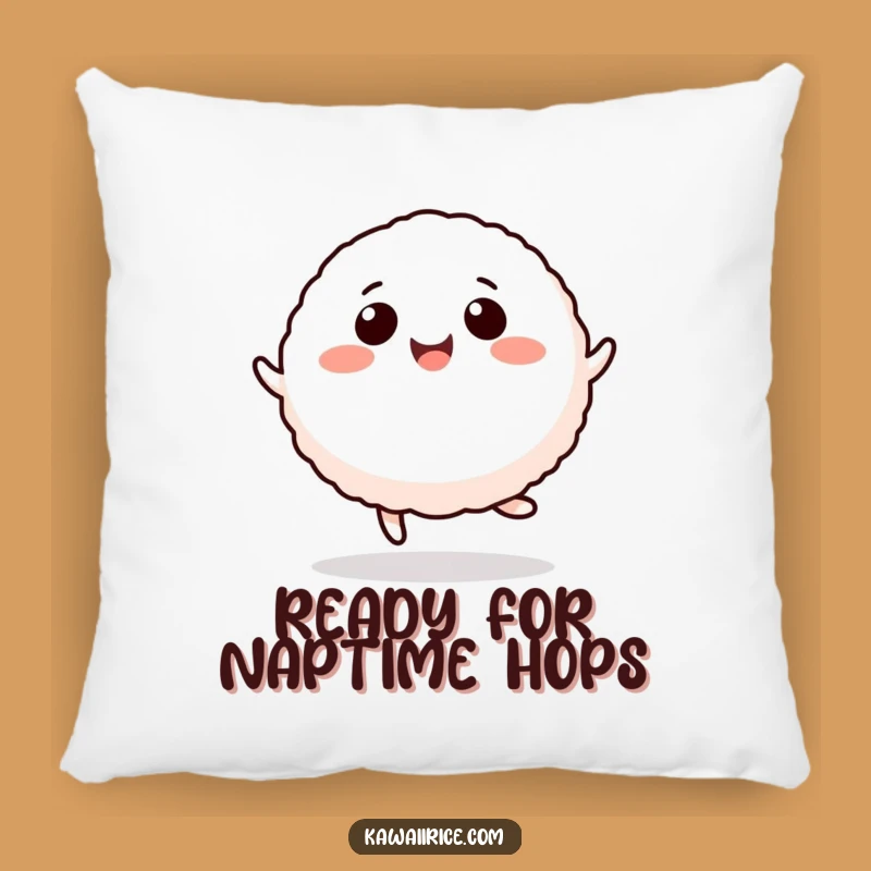 Funny Rice Ball Hop Pillow - Soft Cartoon Character for Cozy Comfort