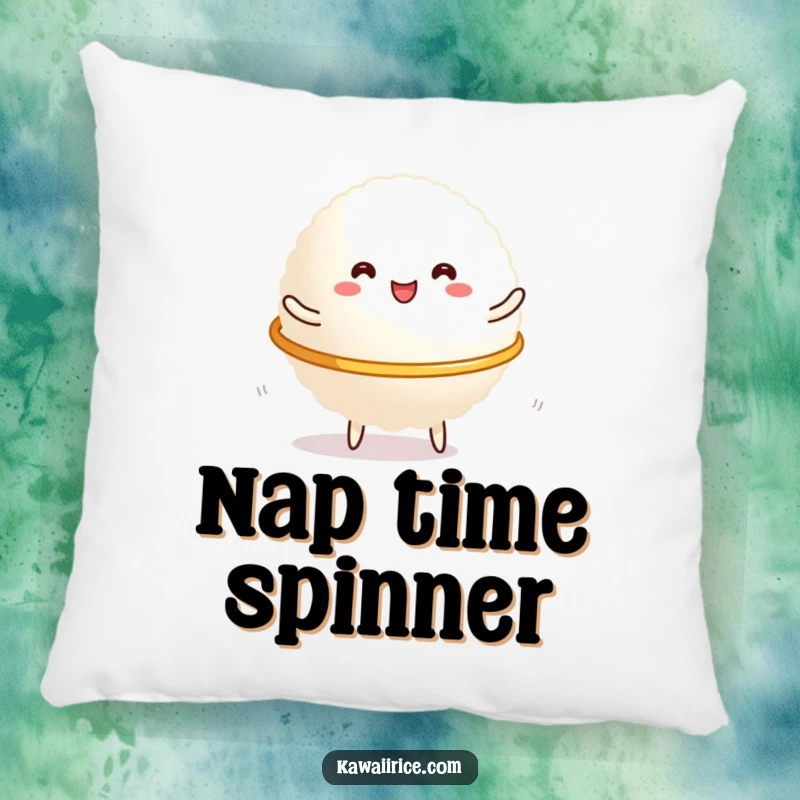 Funny Pillow: A round, smiling glob of rice energetically hula-hooping, offering comfort and a dose of pure, unadulterated silliness.