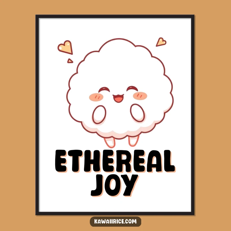 Funny Rice Cloud Digital Art Print - Instant Giggling Character Download