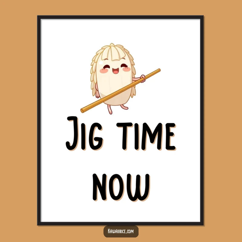 Funny Rice Jig Digital Print: Instant Dance, Humorous Art