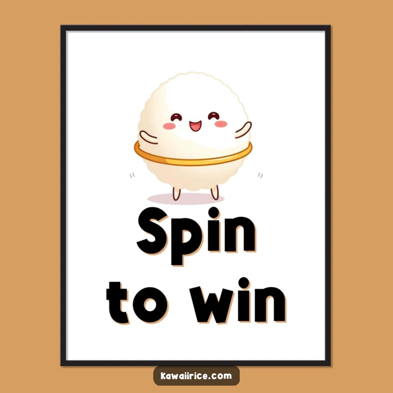 Funny Rice Hula Hoop Digital Print: Instant Joy with This Humorous Grain Art