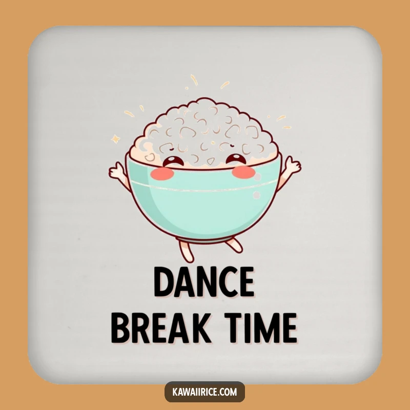 Funny Dancing Rice Bowl Coasters: Protect Surfaces With Smiles, Set of Fun
