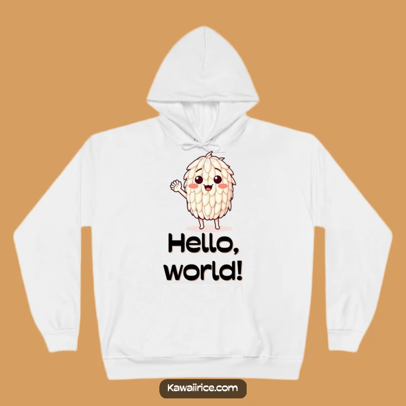 Cozy Funny Waving Rice Grain Hoodie: Hugs of Warmth, Comfy Gift