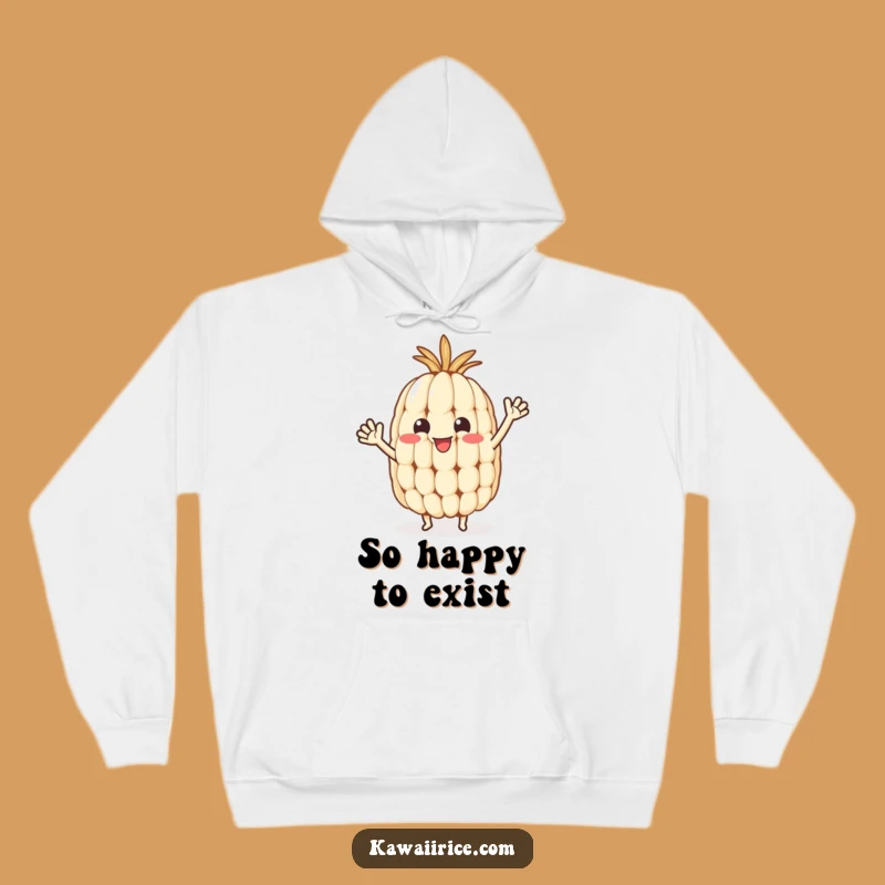 Funny Rice Grain Wave Hoodie - Cozy Character with Tiny Arms for Warmth