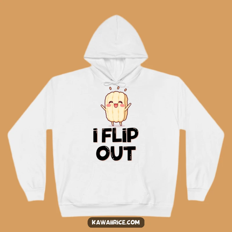 Cozy Funny Flipping Rice Grain Hoodie: Warmth in Motion, Comfy Gift