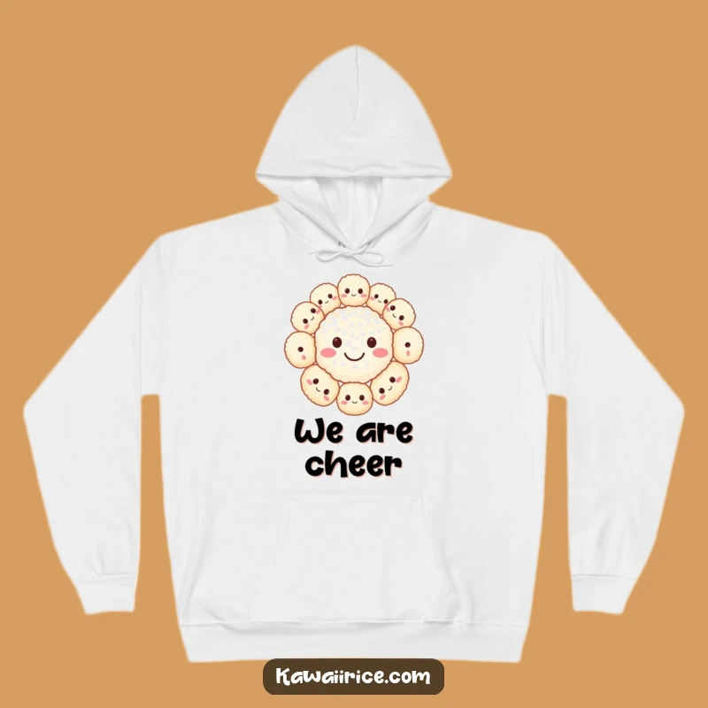Cozy Funny Rice Ball Smiley Face Hoodie: Warm Hugs of Joy, Comfy Gift