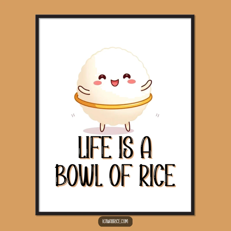 Free Printable Wall Art: Hilarious Hula Hoop Rice Glob for Quirky Home Decor