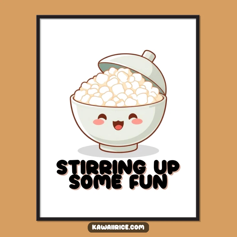 Free Printable Wall Art: Cheerful Rice Bowl for Lively Decor Downloads