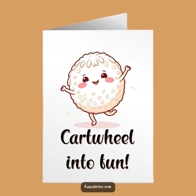 Energetic Free Printable Rice Birthday Card - Cartwheel Fun Downloadable