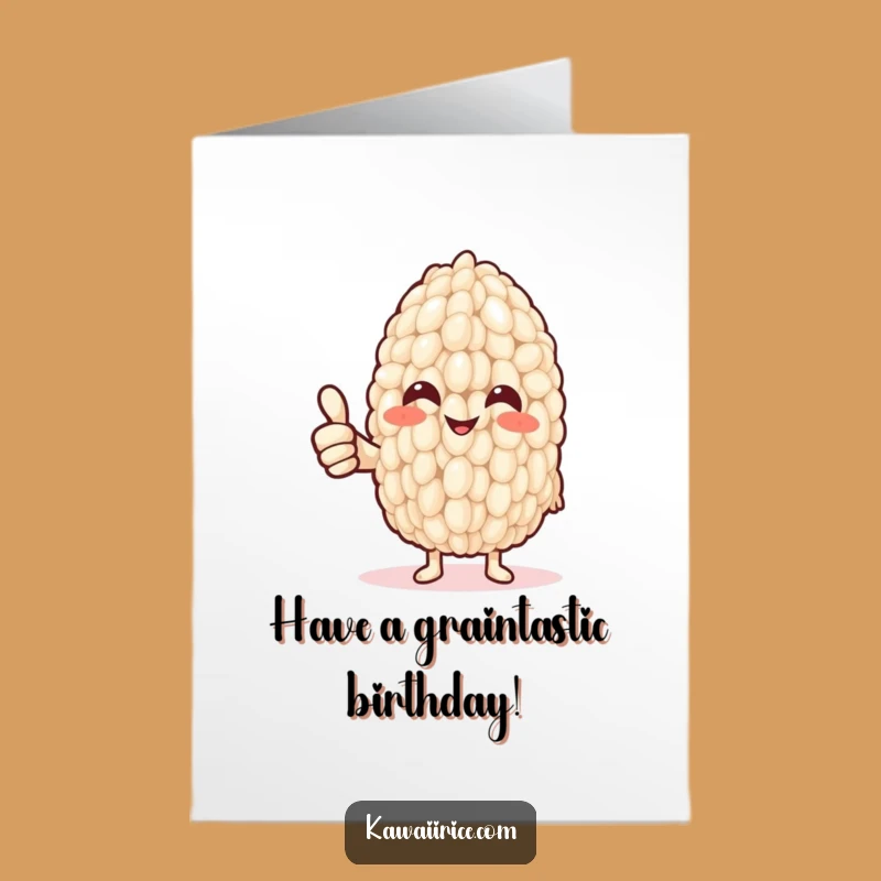 Free Printable Birthday Card: Thumbs Up Rice Grain for Cheerful Downloads