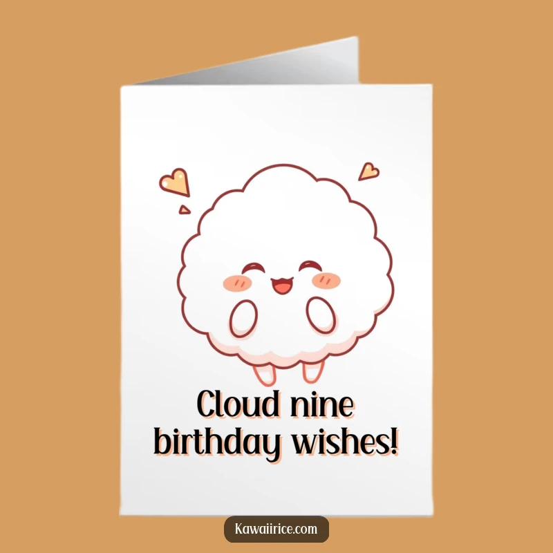 Giggling Free Printable Rice Cloud Birthday Card - Uplifting Downloadable Fun