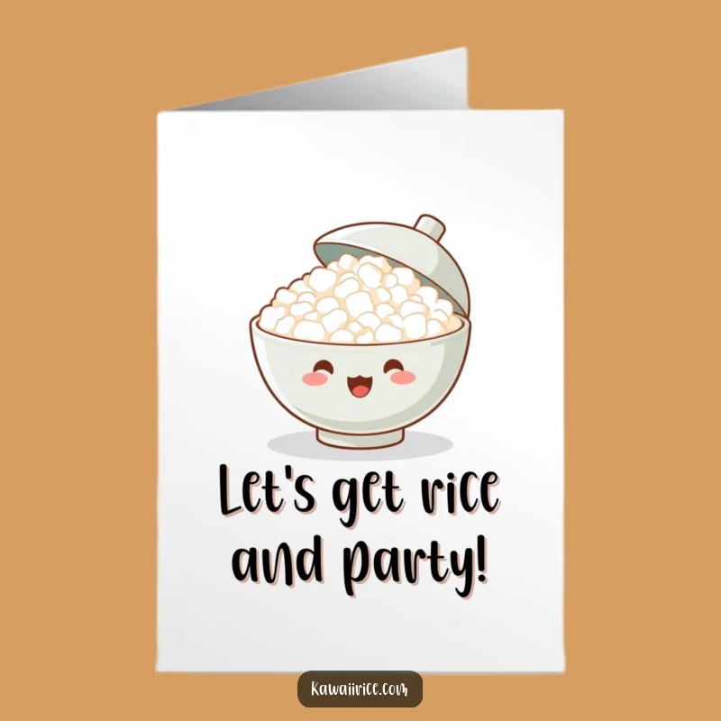Free Printable Birthday Card: Cheerful Rice Bowl for Festive Downloads