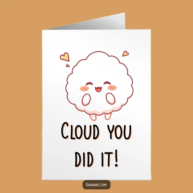Joyful Free Printable Rice Cloud Congrats Card - Floating High Downloadable