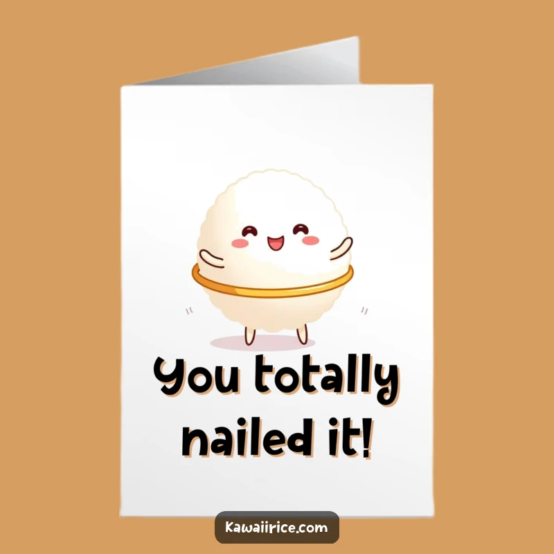 Free Printable Congrats Card: Spinning Rice Hoop Design for Joyful Downloads