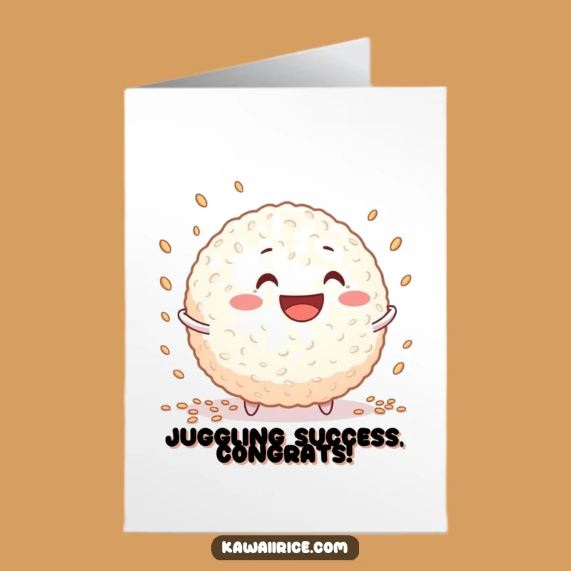 Skillful Free Printable Rice Ball Congrats Card - Juggling Fun Downloadable
