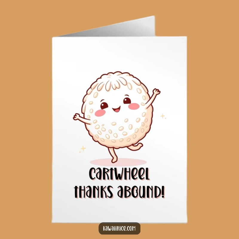 Cheerful Free Printable Rice Thank You Card - Cartwheel Fun Downloadable