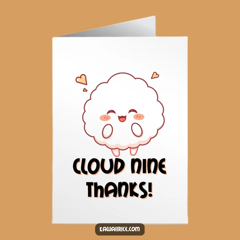 Amusing Free Printable Rice Cloud Thank You Card - Giggles Downloadable