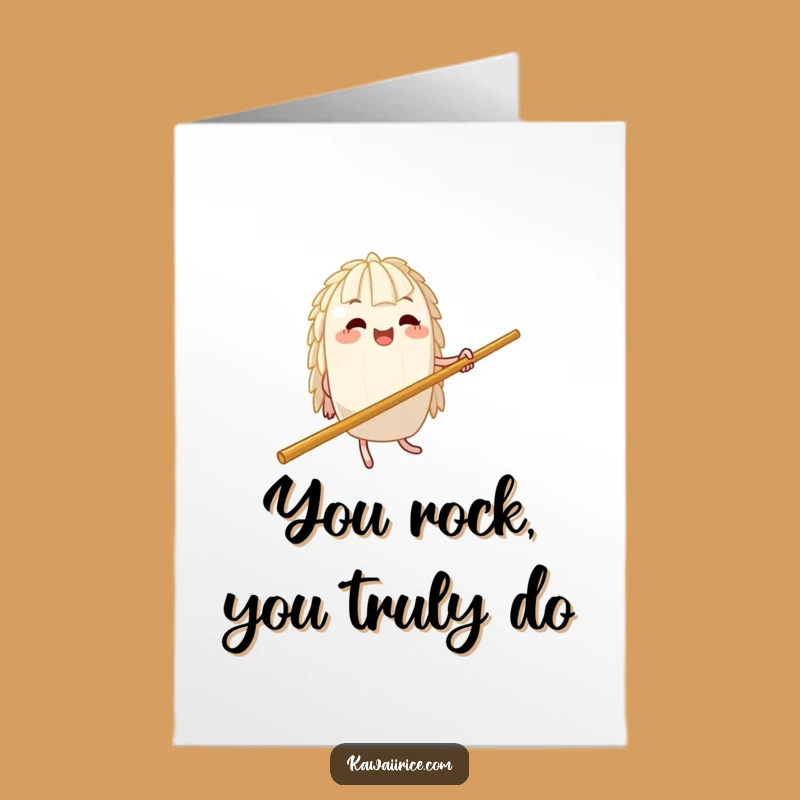 Free Printable Thank You Card: Dancing Rice on Chopstick for Gratitude