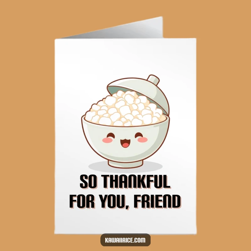 Free Printable Thank You Card: Jubilant Rice Bowl for Gratitude Downloads