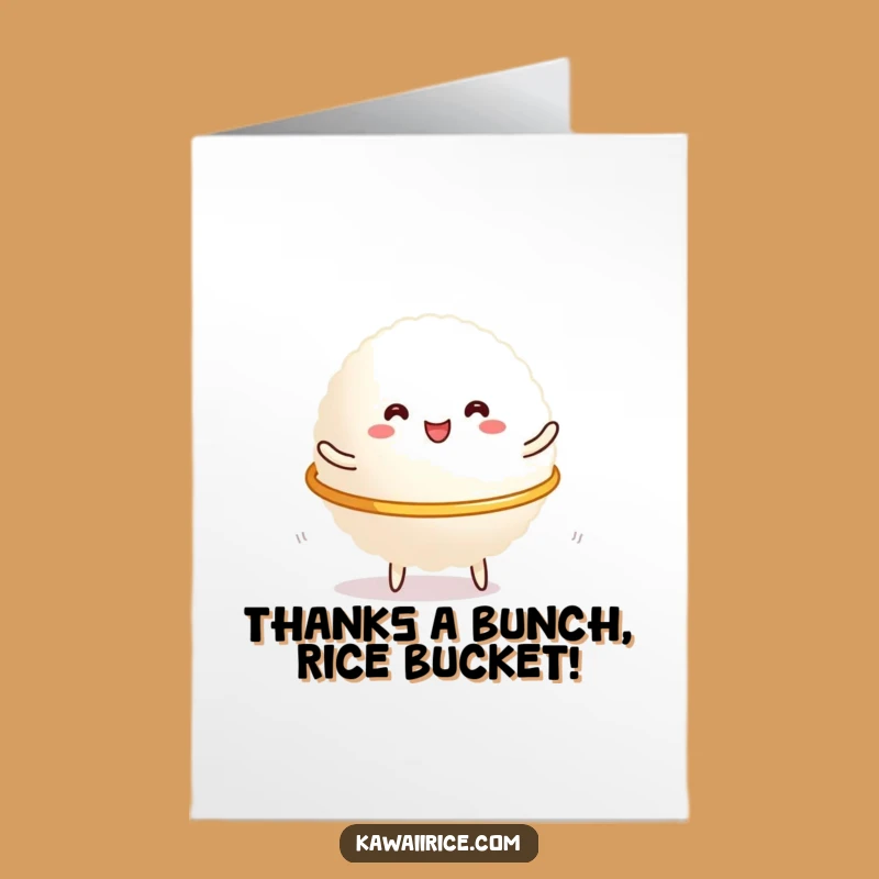 Free Printable Thank You Card: Groovy Rice Hoop for Grateful Downloads