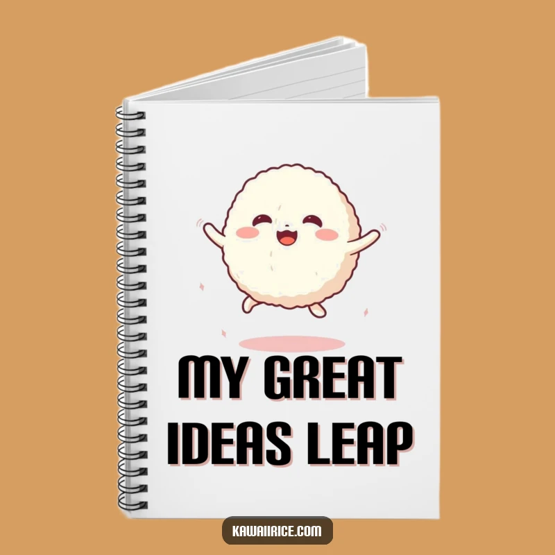 Funny Rice Ball Jump Notebook: Jot Down Ideas with Bouncy Energy