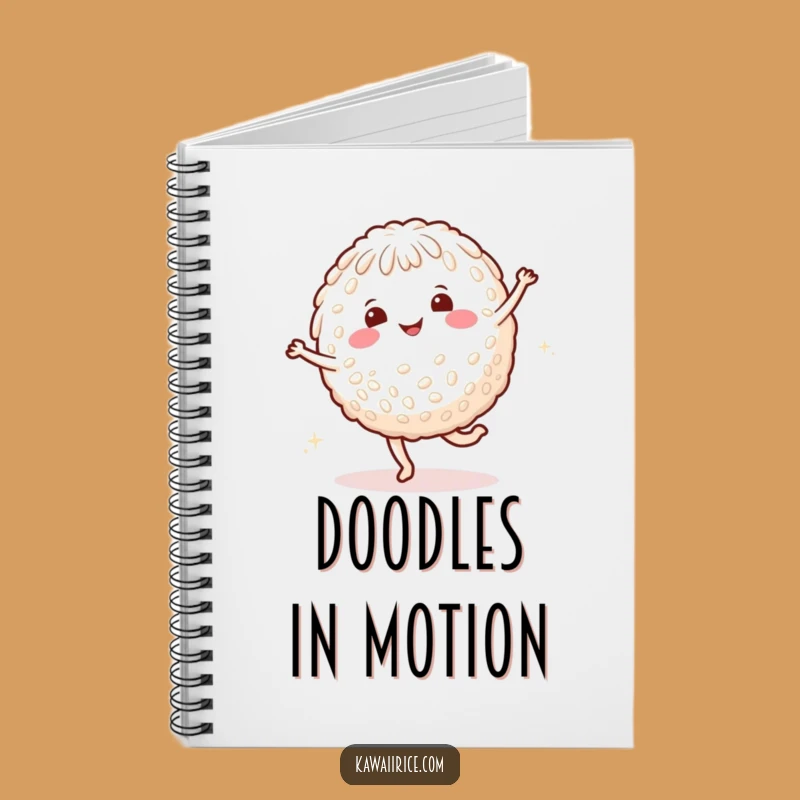 Funny Rice Cartwheel Notebook - Cute Smiling Character for Ideas