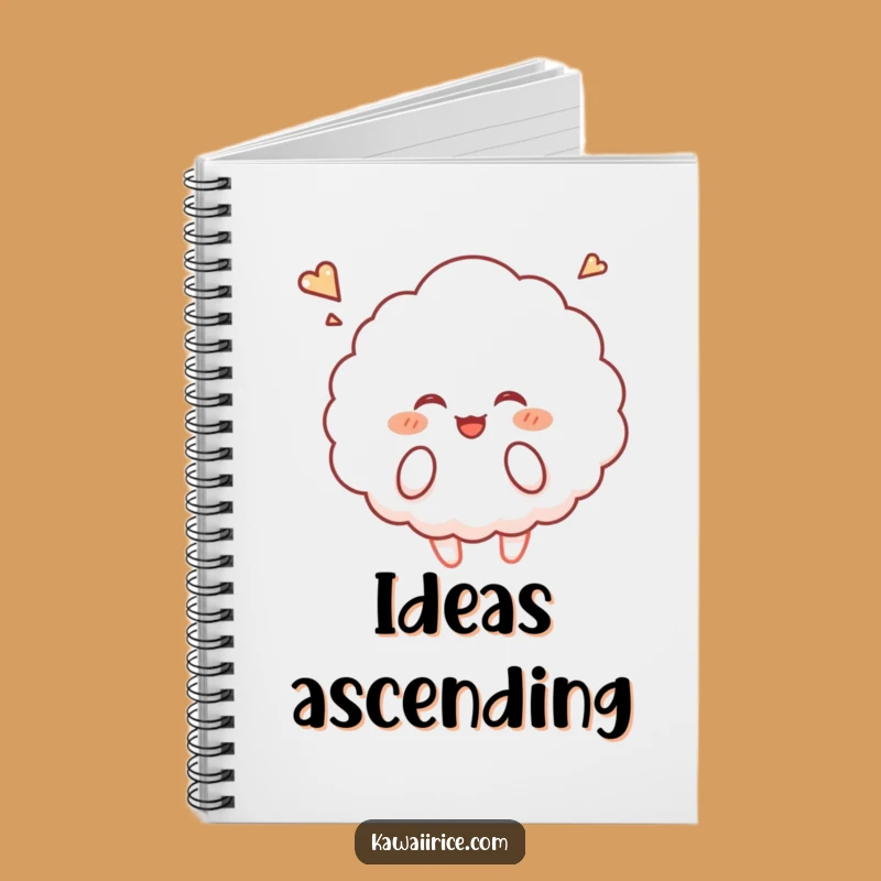 Funny Rice Cloud Notebook - Cute Floating Character for Dreamy Notes