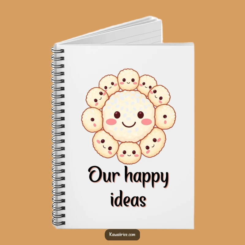 Funny Rice Ball Smiley Face Notebook: Jot Down Happy Thoughts, Journal Joy
