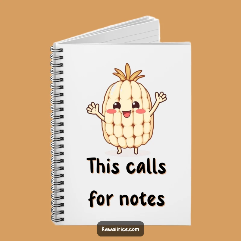 Funny Rice Grain Wave Notebook - Cute Character for Jotting Down Celebrations