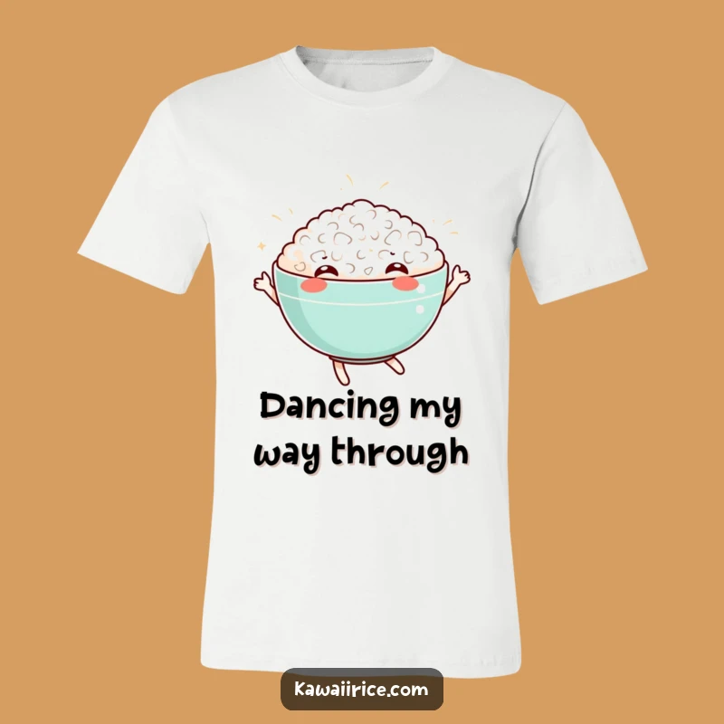 Funny Dancing Rice Bowl T-Shirt: Wear Your Joy, Hilarious Outfit Idea