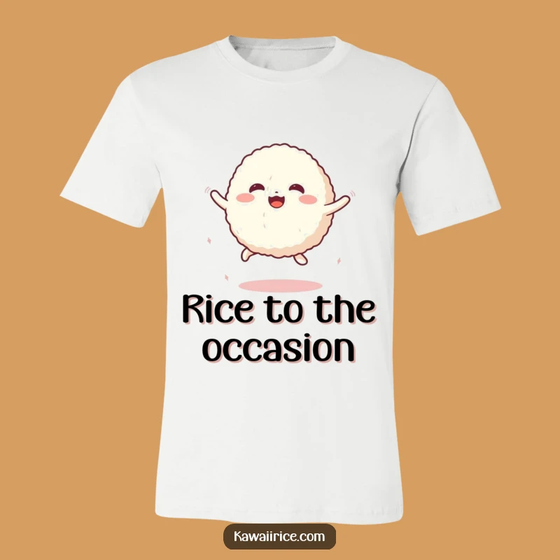 Funny Rice Ball Jump T-Shirt: Joyful Acrobatics for Comedic Style