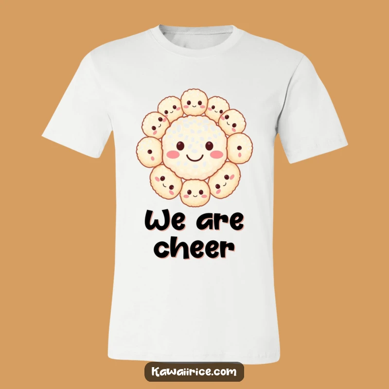 Funny Rice Ball Smiley Face T-Shirt: Wear Your Grin, Casual Fun
