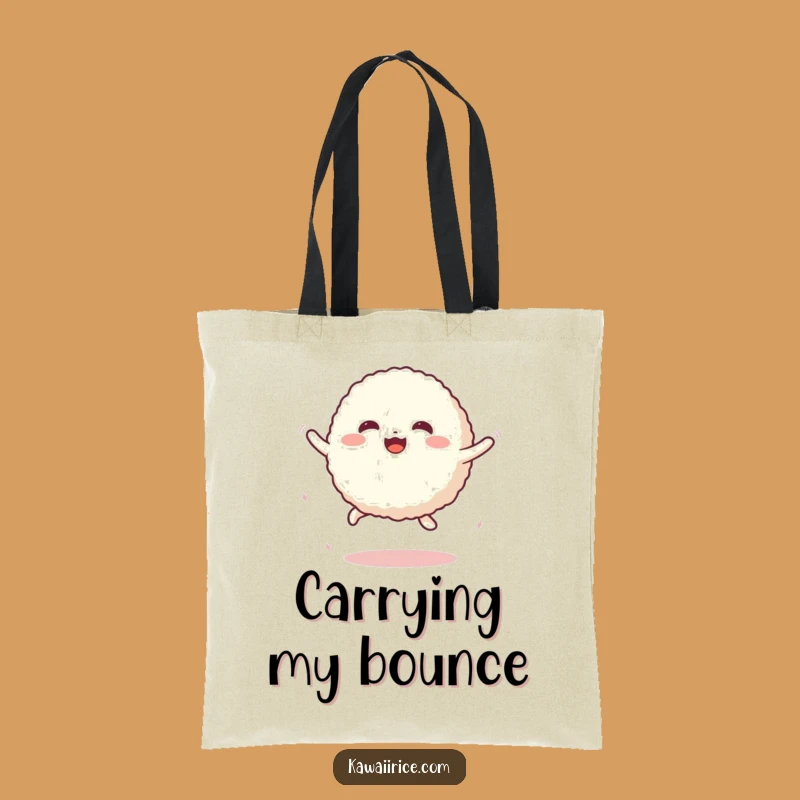 Funny Rice Ball Jump Tote Bag: Carry Your Joy and Laughter