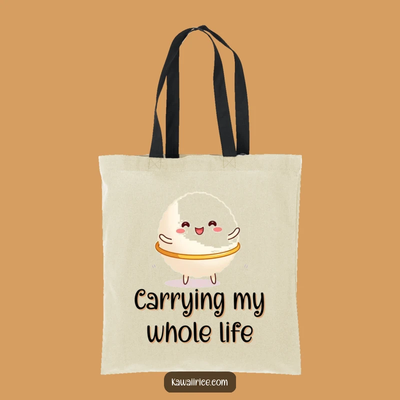 Funny Rice Hula Hoop Tote Bag: Carry Your Essentials with This Humorous Grain