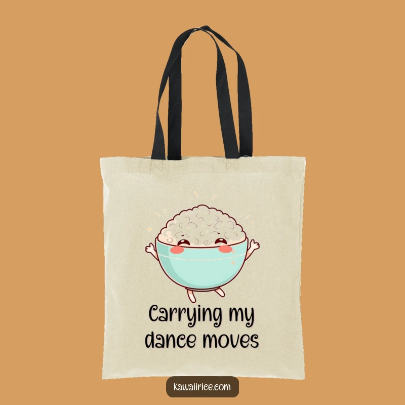 Funny Dancing Rice Bowl Tote Bag: Carry Your Laughs, Practical Fun
