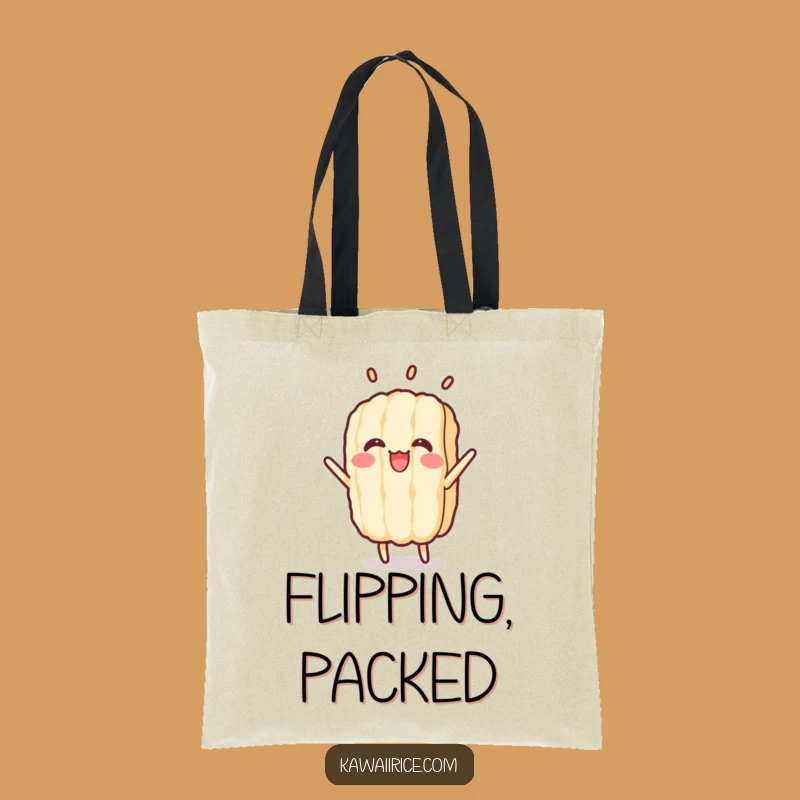 Funny Flipping Rice Grain Tote Bag: Carry Your Energy, Practical Fun