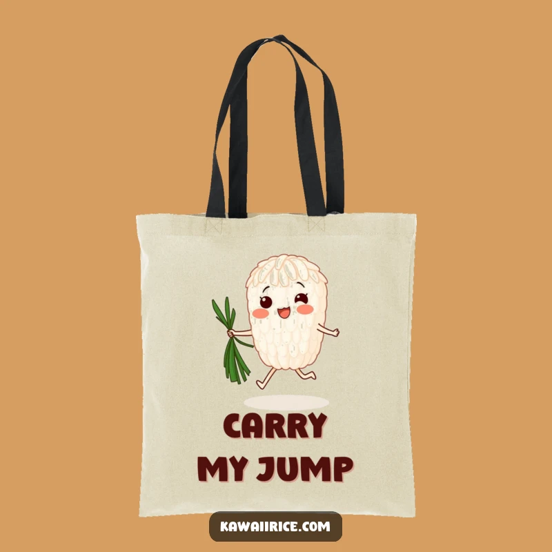 Funny Rice Seaweed Rope Tote Bag: Carry Your Activity, Humorous Design